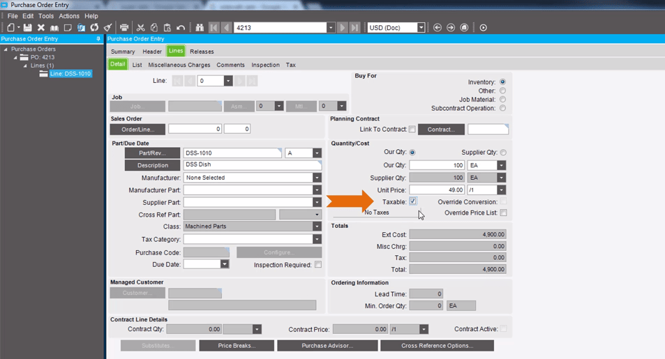 How to Enter a Purchase Order in Epicor ERP