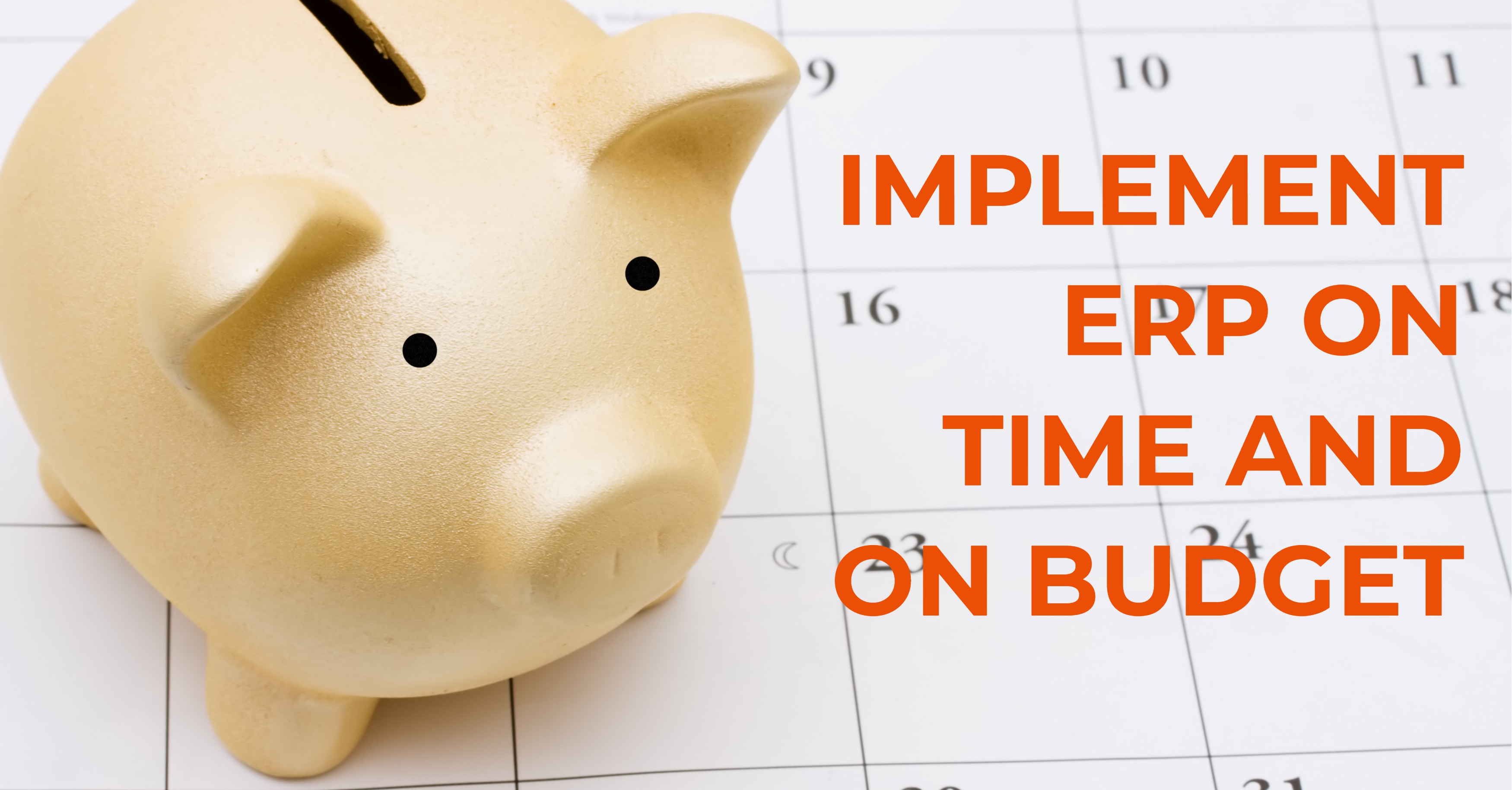 You Can Implement ERP On Time and On Budget