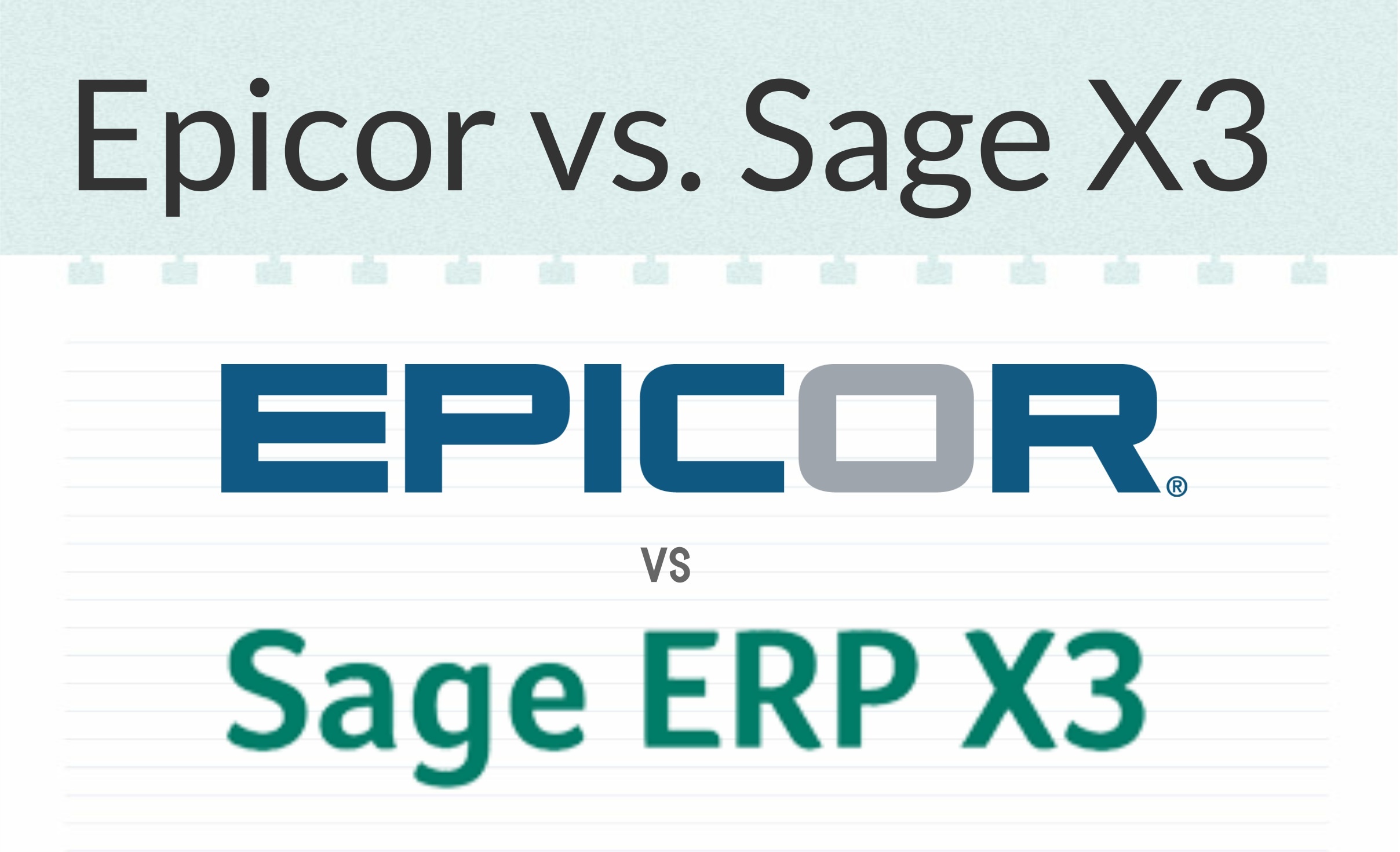 Epicor vs Sage X3